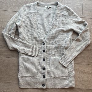 Madewell Gray Button-Up Cardigan